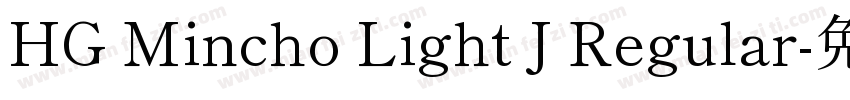 HG Mincho Light J Regular字体转换